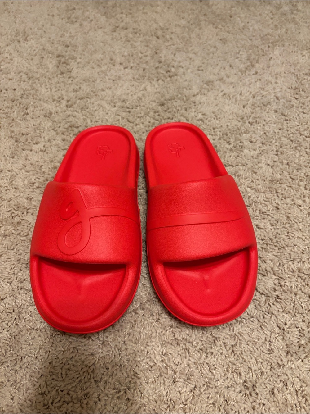 Red Slide Sandals - Cushioned Easy Slip-On